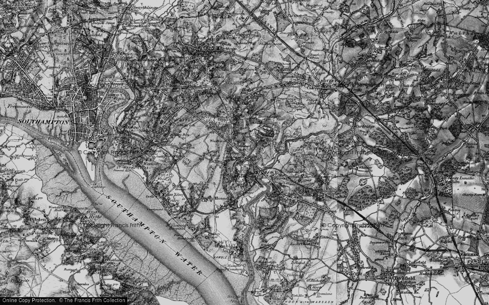 Old Map of Lowford, 1895 in 1895