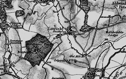 Old map of Lowick in 1898
