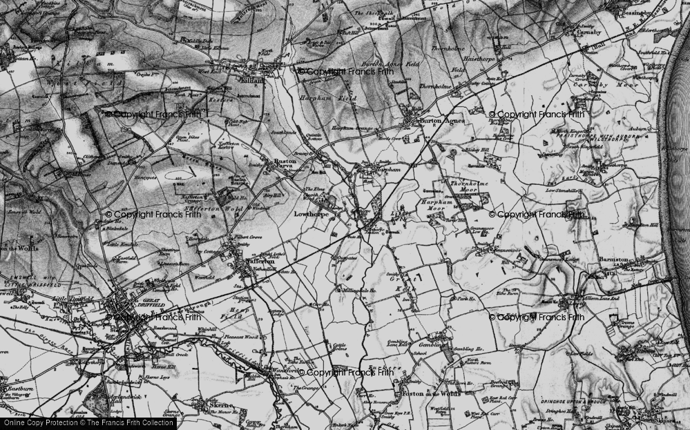 Old Map of Lowthorpe, 1898 in 1898
