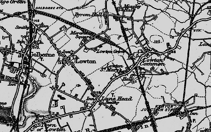 Old map of Lowton in 1896