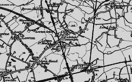 Old map of Lowton Common in 1896