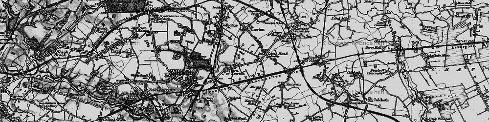 Old map of Lowton Heath in 1896