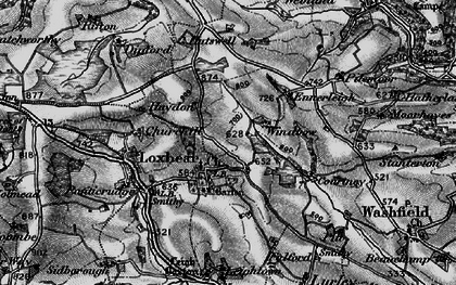 Old map of Loxbeare in 1898