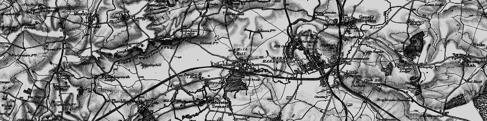 Old map of Thorpe Lubenham in 1898