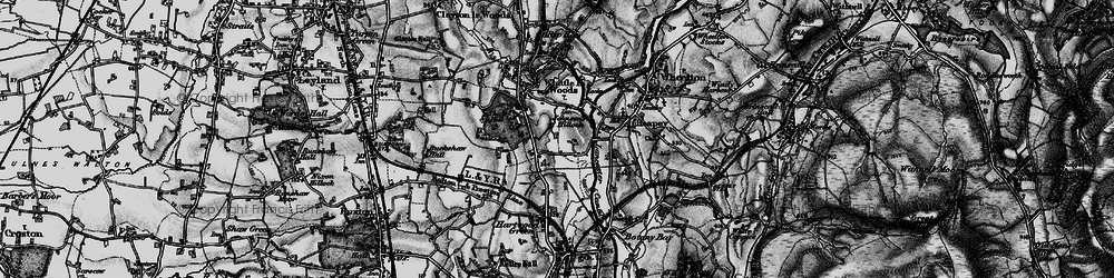 Old map of Lucas Green in 1896