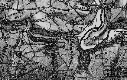 Old map of Higher Hampt in 1896