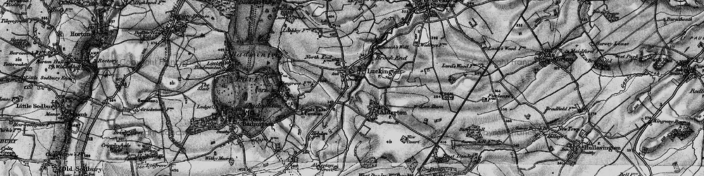 Old map of Luckington in 1898