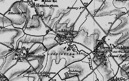 Old map of Luddington in the Brook in 1898