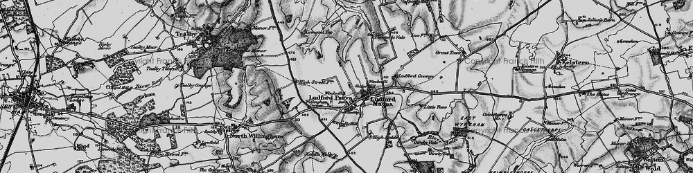 Old map of Ludford in 1899