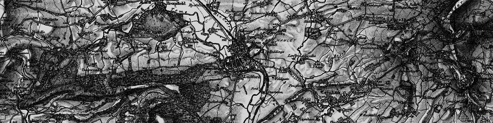 Old map of Ludlow in 1899