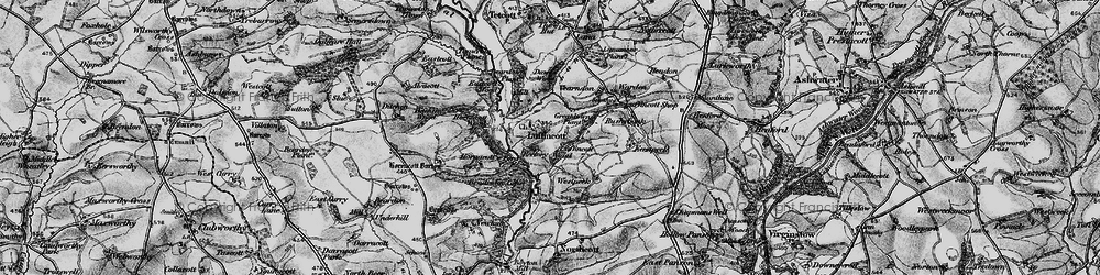 Old map of Luffincott in 1895