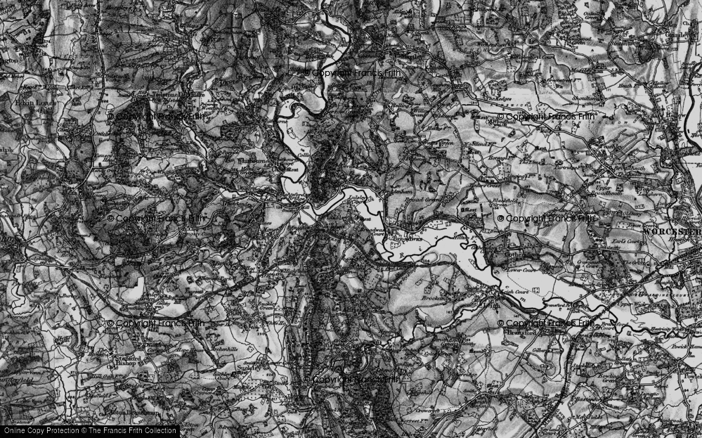 Old Map of Lulsley, 1898 in 1898