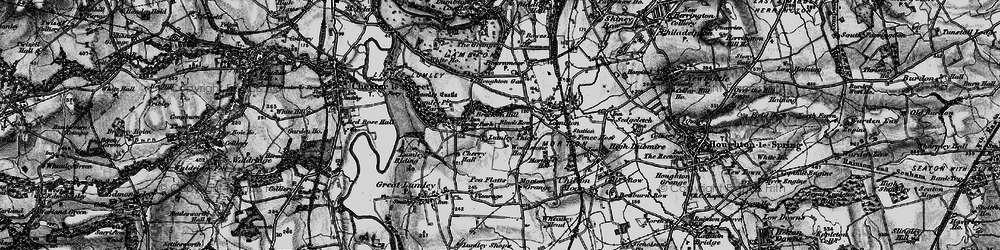 Old map of brecon hill in 1898