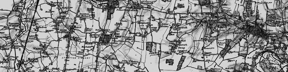Old map of Lundy Green in 1898