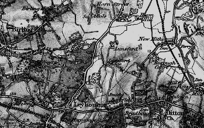 Old map of Birling Ashes in 1895