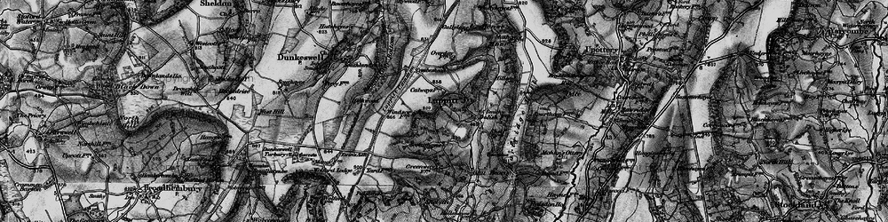 Old map of Luppitt in 1898
