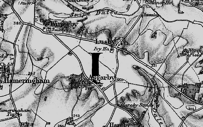 Old map of Lusby in 1899