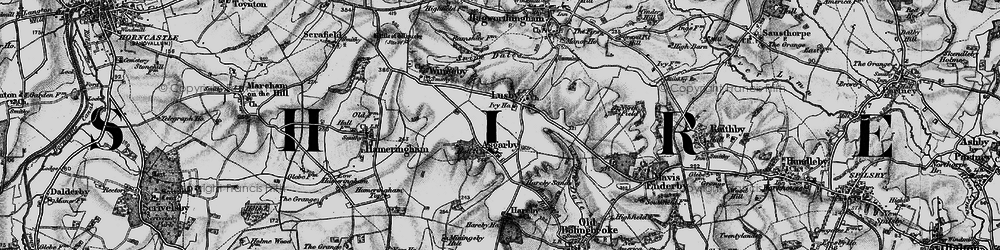 Old map of Lusby in 1899
