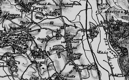Old map of Luston in 1899