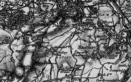 Old map of Lutley in 1899