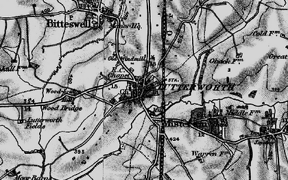 Old map of Lutterworth in 1898