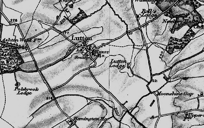 Old map of Lutton in 1898