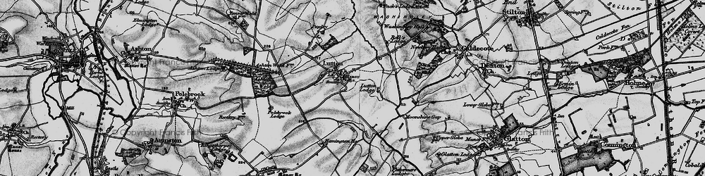 Old map of Lutton in 1898