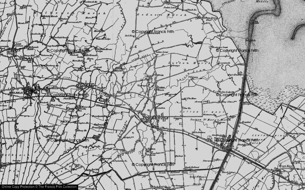 Old Map of Lutton Gowts, 1898 in 1898