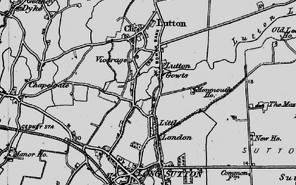 Old map of Lutton Gowts in 1898