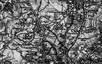 Old map of Luzley Brook in 1896