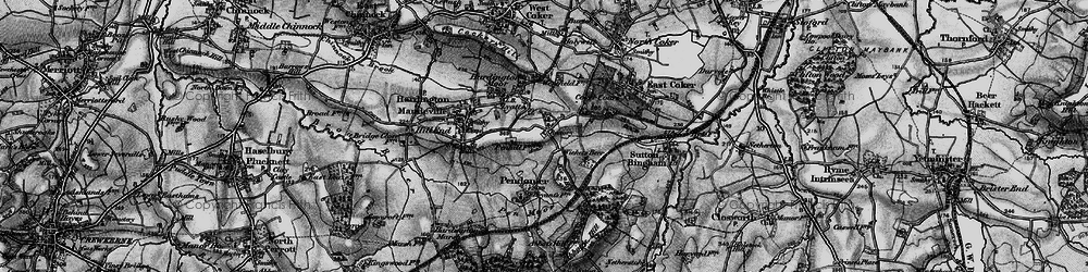 Old map of Lyatts in 1898