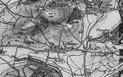 Old map of Lydbury North in 1899