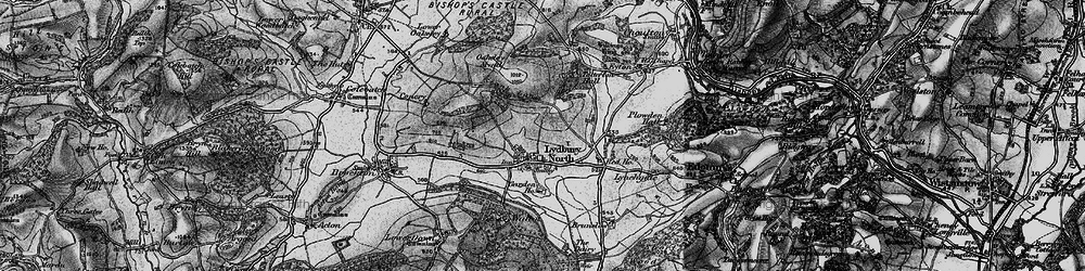 Old map of Lydbury North in 1899