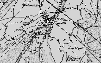 Old map of Birds Kitchen in 1895