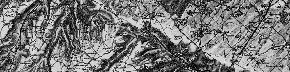 Old map of Lydden in 1895