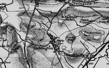 Old map of Lyddington in 1899