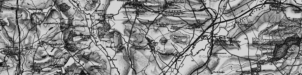 Old map of Lyddington in 1899