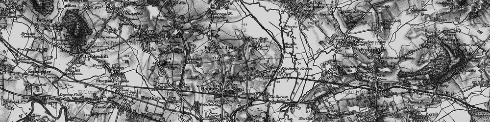 Old map of Lyde Cross in 1898