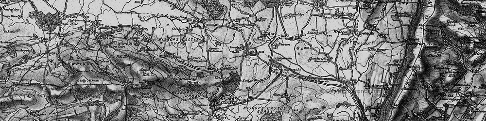 Old map of Lydham in 1899