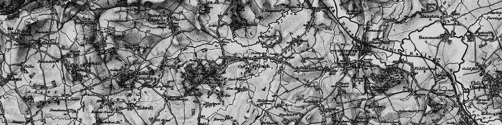 Old map of Brickles Wood in 1898