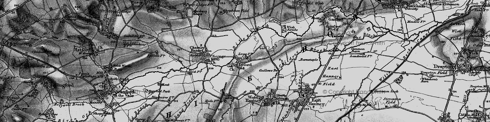 Old map of Lyford in 1895