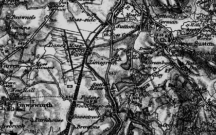 Old map of Lyme Green in 1896