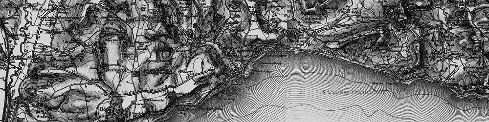 Old map of Lyme Regis in 1897