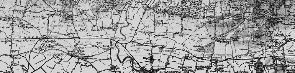 Old map of Brookfield in 1895