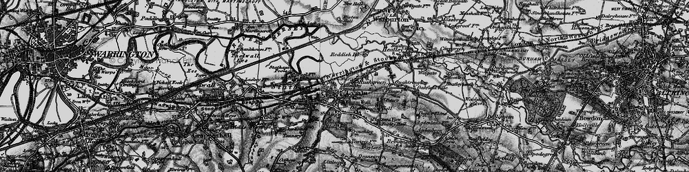 Old map of Lymm in 1896