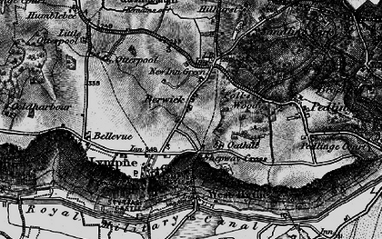 Old map of Lympne in 1895