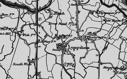 Old map of Lympsham in 1898