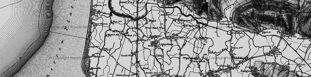 Old map of Lympsham in 1898