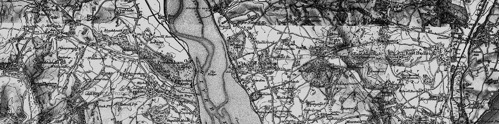 Old map of Lympstone in 1898