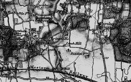 Old map of Burnham Grove in 1896